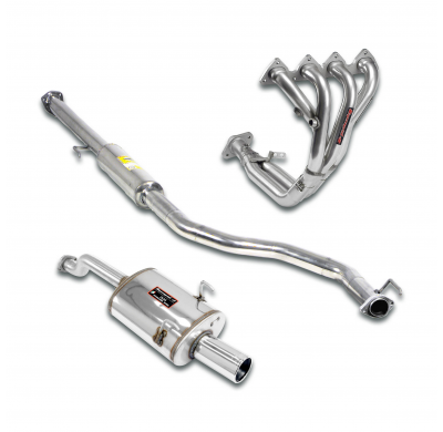 Paquete de competición Ø60, compatible con el convertidor catalítico OEM. Sistema completo 100% de acero inoxidable HONDA / ACUR