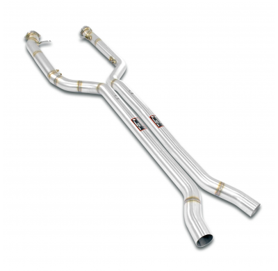Tubo anterior derecho-izquierdo Sistema de escape completo "Cat.-back" 100% de acero inoxidable, silenciador trasero con válvula