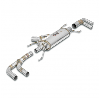 Silencioso trasero con valvula Sistema "Cat.-back" 100% de acero inoxidable, sobredimensionado Ø76 mm - Solo kit completo MASERA