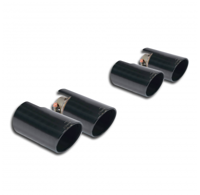 Colas de escape Derecha-Izquierda OO100 "Gun Metal Grey" Sistema "Cat.-back" 100% de acero inoxidable - Solo kit completo MASERA