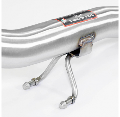 Downpipe kit (Reemplaza catalizador OEM) Sistema Downpipe kit 100% Acero Inox tamaño grande Ø70mm para central + silencioso tras
