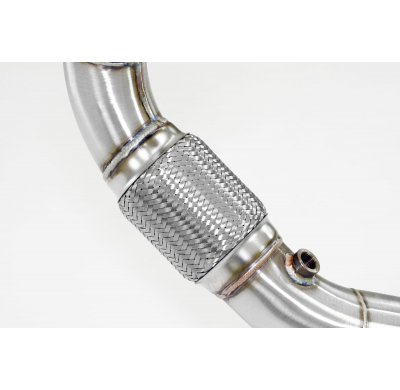 Turbo downpipe kit (Reemplaza catalizador) Sistema 100% Acero Inox tamaño grande Ø76mm - Ø70mm VW GOLF VII GTI 2.0 TSI (245 CV)