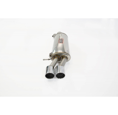 Escape trasero OO90 Sistema 100% de acero inoxidable, sobredimensionado Ø76mm-> Ø70mm - Solo kit completo VW POLO 2G GTI (TFSI 2