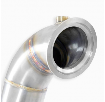 Turbo downpipe kit(Replaces catalytic converter - Deletes GPF) Sistema 100% de acero inoxidable, sobredimensionado Ø90mm>Ø76mm -