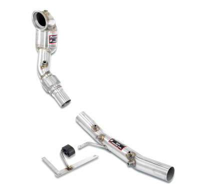 Kit de tubo de escape turbo + convertidor catalítico metálico WRC 100 CPSI - Elimina el filtro de partículas de gasolina (GPF).