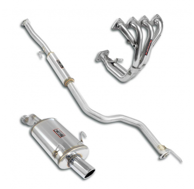 Sport package Ø60, fits with the OEM catalytic converterWith E.E.C. homologation Sistema completo 100% de acero inoxidable HONDA