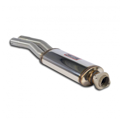 Silencioso central Sistema 100% Acero Inox tamaño grande  2 x Ø54mm -> 1 x Ø70mm BMW E91 Touring 325xi (USA version N52) 2005 ->