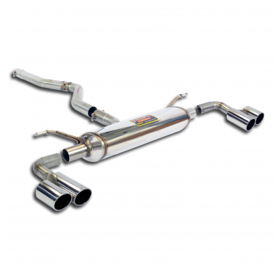 Tubo De Conexión + Escape Trasero Derecho-Izquierdo Oo80 - Bmw F22 220dx (B47 Engine - 190 Hp) 2014 -> 2017 Supersprint