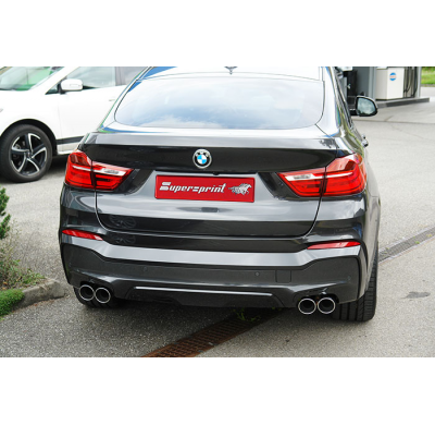 Colas De Escape Derecha-Izquierda "Satinadas"  Oo90 - Bmw F26 X4 20d Xdrive (190 Cv) 2014 -> Supersprint