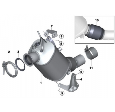 Downpipe Kit(N47 Engine - Euro5)(Substituye Filtro Fap/Catalizador) - Bmw F20 / F21 Lci 116d (N47n Engine - 116 Cv) 2014 -> 2015