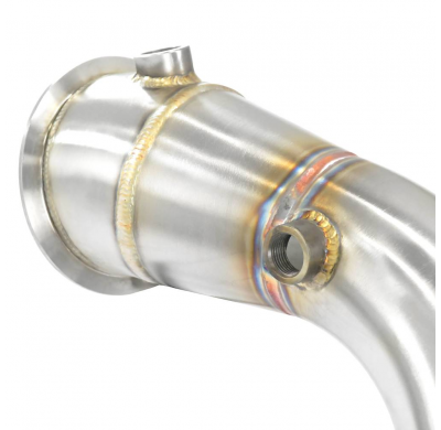 Turbo downpipe kit Derecho-Izquierdo (Reemplaza catalizador)Accepts the stock "Cat.-Back" system Kit de tubo de bajada 100% acer