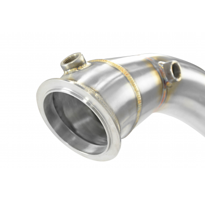 Turbo downpipe kit Derecho-Izquierdo (Reemplaza catalizador)Accepts the stock "Cat.-Back" system 100% Stainless steel system BMW