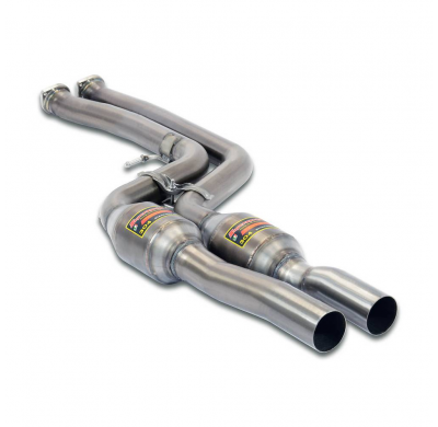 Silencioso delantero con catalizador metalico Derecho-Izquierdo 100CPSI Sistema 100% de acero inoxidable, elimina el OPF, ligero