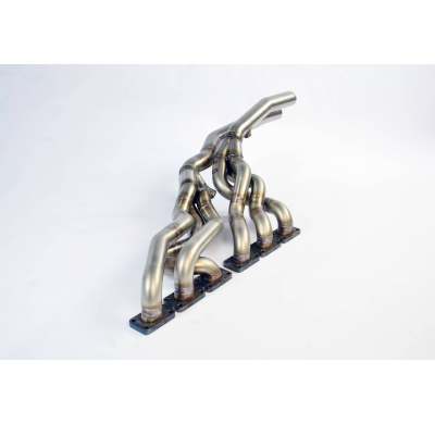 Colector Inox (Volante a La Derecha )Para Catalizador Original  - Bmw E39 Touring 520i / 523i '96 -> 8/'98 (Modelo Con Doble Oem