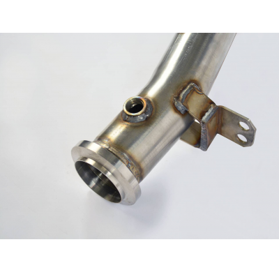 Downpipe kit Derecho-Izquierdo (Reemplaza catalizador) Sistema 100% Acero Inox tamaño grande 2 x Ø65mm -> 2 x Ø60mm - (Volante a
