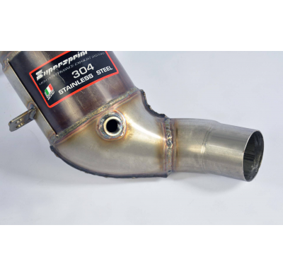 Downpipe Left + Metallic Catalytic Converter 200cpsi - Alfa Romeo Stelvio Quadrifoglio 2.9i V6 Bi-Turbo (510 Hp) 2017 -> Supersp