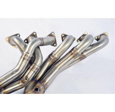 Colectores diseño escalonado (Volante derecha e izquierda) Sistema 100% de acero inoxidable, 2 x Ø60 mm - Solo kit completo BMW