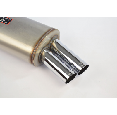 Rear exhaust OO76 Sistema de escape trasero 100% de acero inoxidable - Con homologación CEE BMW E30 325e (Sedan - Coupè - Euro M