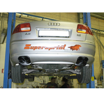 Escape Trasero Izquierdo 90x70 - Audi A8 Quattro 4.2 Tdi V8 2006 -> 2009 Supersprint