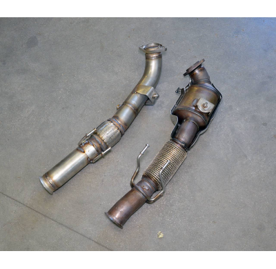 Turbo Downpipe Kit + Tubo Delantero (Reemplaza Catalizador Oem) - Ford Focus Rs 2.3i Turbo 4x4 (350 Cv) 2015 -> Supersprint