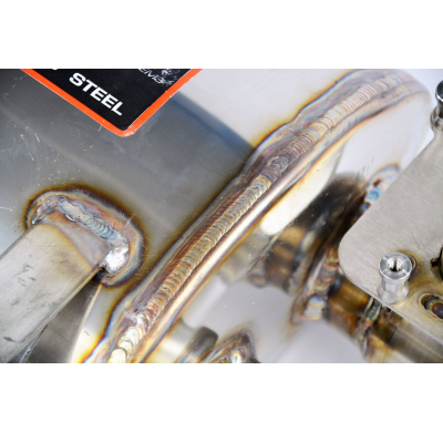 Silencioso trasero derecho con válvula Sistema 100% de acero inoxidable, sobredimensionado Ø80 mm (también compatible con modelo