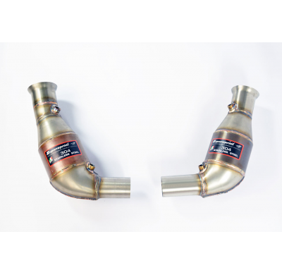 Catalizador metalico delantero Derecho-Izquierdo WRC Sistema de escape "Motorsport" sobredimensionado 100% acero inoxidable - Cu