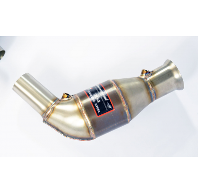 Catalizador metalico delantero Derecho-Izquierdo WRC Sistema de escape "Motorsport" sobredimensionado 100% acero inoxidable - Cu