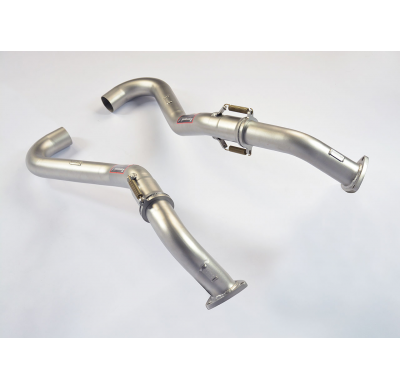 Kit de tubo delantero derecho + izquierdo Sistema Touring de gran tamaño 2 x Ø 54 mm, 100 % acero inoxidable - Solo kit completo