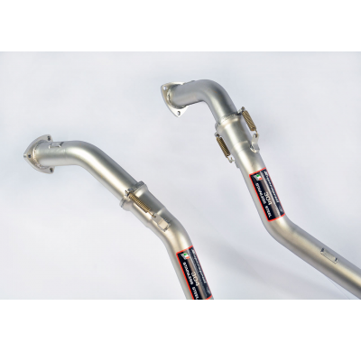 Kit de tubo delantero derecho + izquierdo Sistema Touring de gran tamaño 2 x Ø 54 mm, 100 % acero inoxidable - Solo kit completo