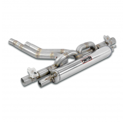 Silencioso trasero Derecho-Izquierdo con válvulas Kit de escape central y trasero 100% acero inoxidable - Solo kit completo AUDI