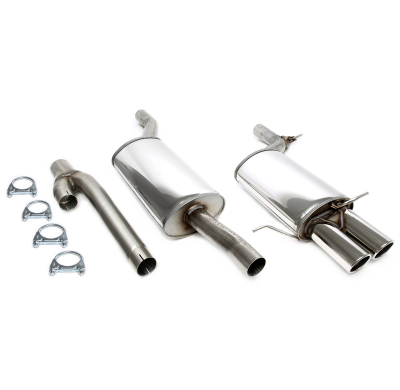 Sistema de acero inoxidable TA Technix Tubo de escape: 2x80 mm redondo + embridado con aprobación CE  Valido para: Audi A4 Quatt