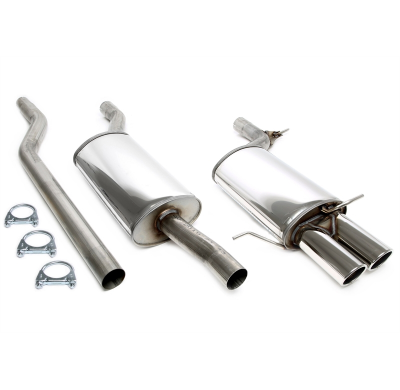 Sistema de acero inoxidable TA Technix Tubo de escape: 2x80 mm redondo + embridado con homologación CE  Valido para: Audi A4 Qua