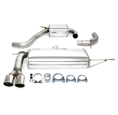 Sistema de acero inoxidable TA Technix Tubo de escape: 2x80 mm redondo + embridado con aprobación CE  Valido para: Audi A3 Sport