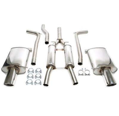 Sistema de acero inoxidable TA Technix Duplex Tubo de escape: 1x100 mm izquierdo y derecho con aprobación CE  Valido para: Audi