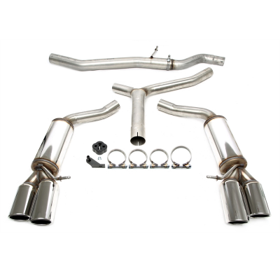 Sistema de acero inoxidable TA Technix Duplex Tubo de escape: 2*2x80 mm izquierdo y derecho, redondo / enrollado con aprobación