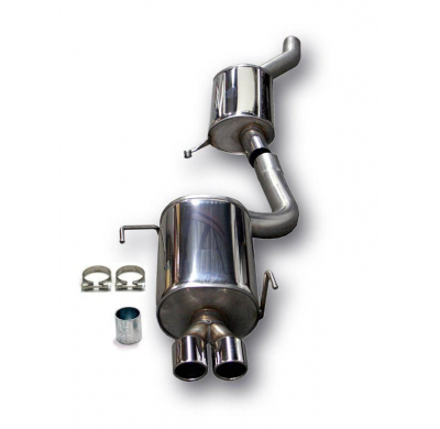 Sistema de acero inoxidable TA Technix Tubo de escape: 2x80 mm, redondo / enrollado con aprobación CE  Valido para: Audi 80 Seda