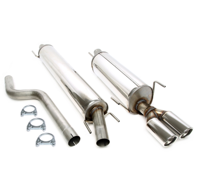 Sistema de acero inoxidable TA Technix Tubo de escape: 2x80 mm con aprobación CE  Valido para: Opel Astra G Hatchback type T98 M