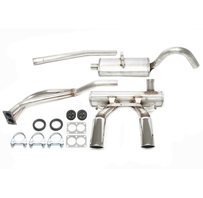 Sistema de acero inoxidable TA Technix Duplex Tubo de escape: 1*2x70x90mm izquierdo y derecho, ovalado / enrollado Atención! El