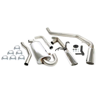 Sistema de acero inoxidable TA Technix Duplex Tubo de escape: 1*1x100 mm izquierdo y derecho, redondo / enrollado con aprobación