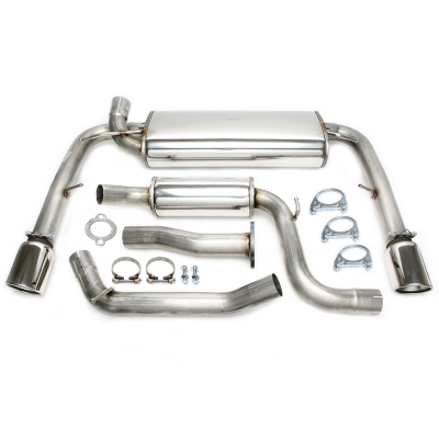 Sistema dúplex de acero inoxidable TA Technix Tubo de escape: 1*1x100 mm izquierdo y derecho, redondo / enrollado con aprobación