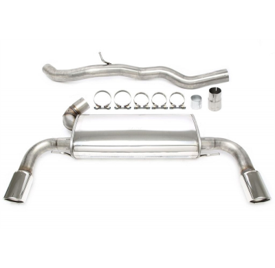 Sistema de acero inoxidable TA Technix Duplex Tubo de escape: 1*1x90 mm izquierdo y derecho, redondo / enrollado con aprobación