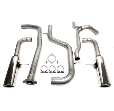 Sistema de acero inoxidable TA Technix Duplex Tubo de escape: 1*1x100 mm izquierdo y derecho, redondo / enrollado con aprobación