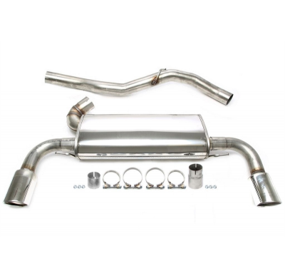 Sistema de acero inoxidable dúplex TA Technix Tubo de escape: 1*1x 90 mm izquierdo y derecho, redondo / enrollado con aprobación