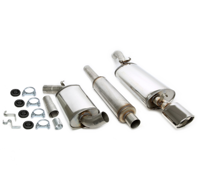 Sistema de acero inoxidable TA Technix Tubo de escape: 1x90x120mm con aprobación CE  Valido para: VW Corrado type 53i My. 1989 -