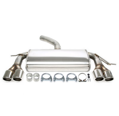 Silenciador trasero deportivo TA Technix de acero inoxidable Tubo de escape: 2*2x80 mm izquierdo y derecho, redondo / enrollado