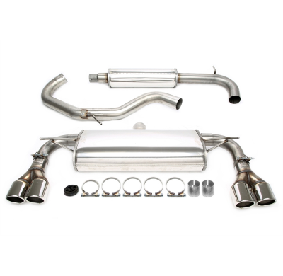 Sistema de acero inoxidable dúplex TA Technix Tubo de escape: 2*2x80 mm izquierdo y derecho, redondo / enrollado con aprobación