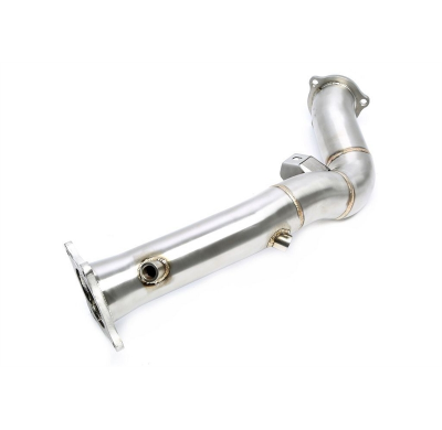 Downpipe de acero inoxidable TA Technix Tubo de repuesto para catalizador estándar con 2 conexiones para sonda lambda  Valido pa