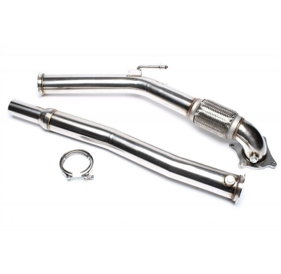 Downpipe de acero inoxidable TA Technix para motores VAG 3/76mm downpipe, juego de 2 piezas con conexión a estándar al turbocomp