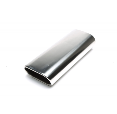 TA Technix tubo de escape acero inoxidable 70 x 140 mm embridado/biselado, longitud: 340 mm conexión: 70 x 140 mm, diámetro exte