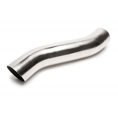 Tubo de escape TA Technix acero inoxidable 60 mm en forma de S doblado redondo/afilado, longitud: 335 mm Tubo de escape soldado